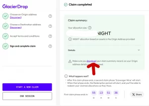 Reclamar tokens night midnight